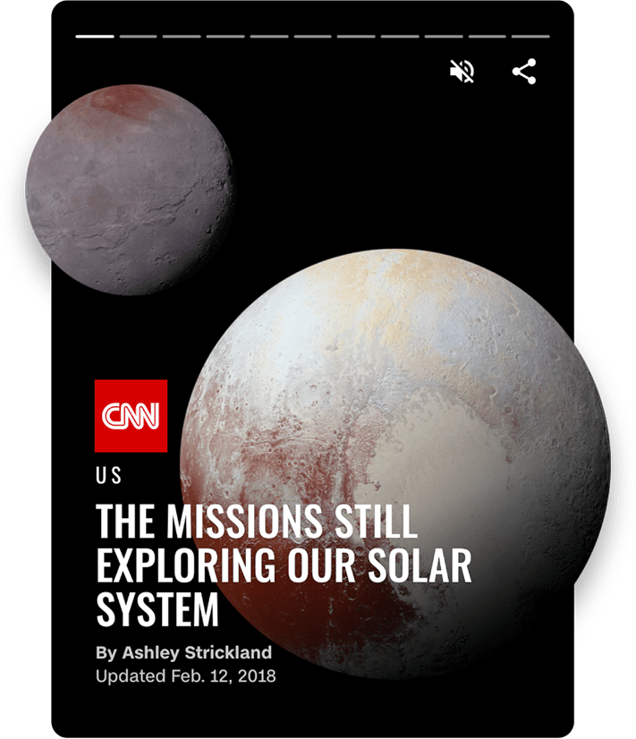 Screenshot einer Website, die AMP verwendet.