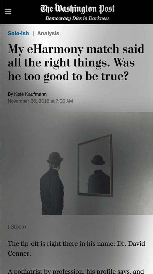 Screenshot einer Website, die AMP verwendet.